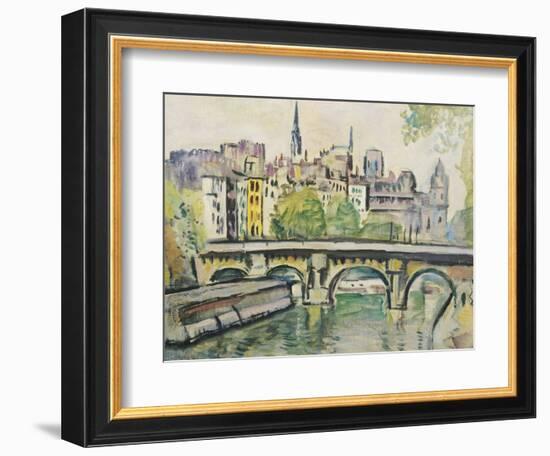 Le Pont Neuf, Paris-George Leslie Hunter-Framed Giclee Print