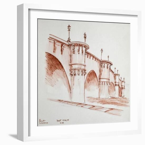Le Pont Neuf, 'the new bridge', in Paris, France. It was started in 1578 and finished in 1607 and i-Richard Lawrence-Framed Premium Photographic Print