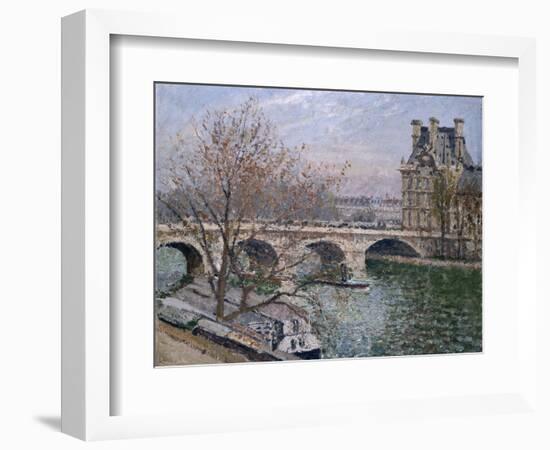 Le pont Royal et le pavillon de Flore-Camille Pissarro-Framed Giclee Print