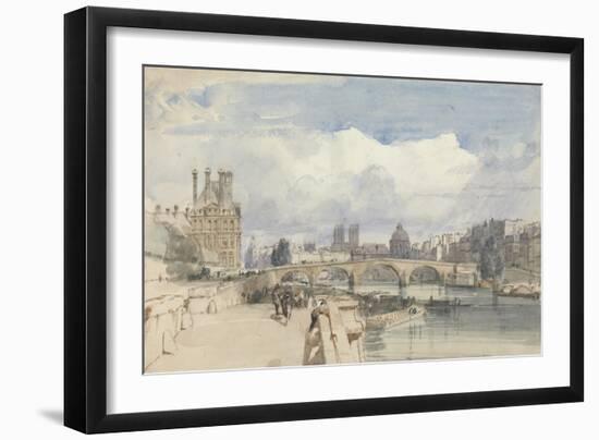 Le Pont Royal, Paris, C.1828-Thomas Shotter Boys-Framed Giclee Print