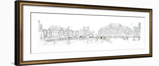 Le Pont Saint-Michel à Paris-Marc Ahr-Framed Limited Edition