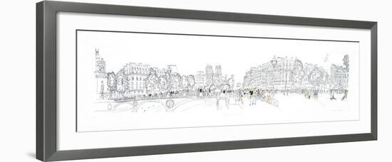 Le Pont Saint-Michel à Paris-Marc Ahr-Framed Limited Edition