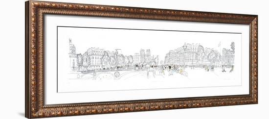 Le Pont Saint-Michel à Paris-Marc Ahr-Framed Limited Edition