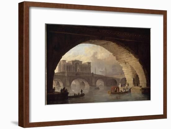 Le pont triomphal-Hubert Robert-Framed Giclee Print