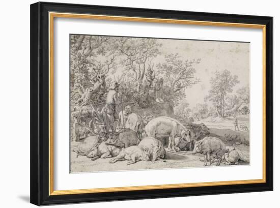 Le porcher-Paulus Potter-Framed Giclee Print