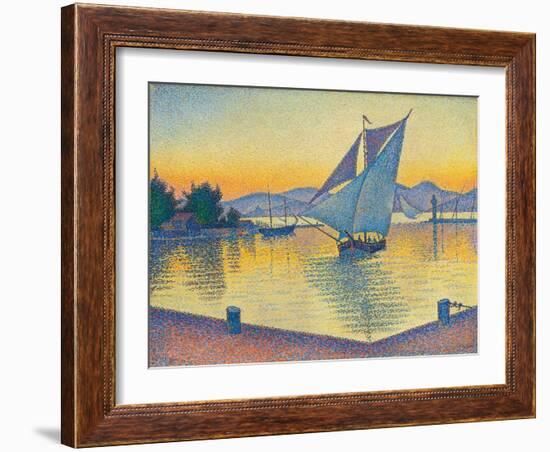 Le Port au soleil couchant, Opus 236 (Saint-Tropez), 1892-Paul Signac-Framed Giclee Print