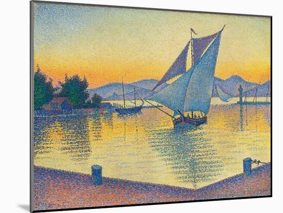 Le Port au soleil couchant, Opus 236 (Saint-Tropez), 1892-Paul Signac-Mounted Giclee Print