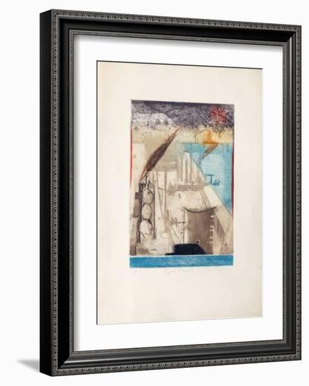 Le Port D'Anvers-René Carcan-Framed Collectable Print