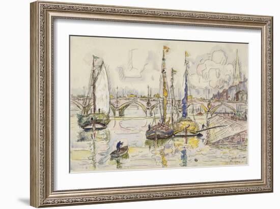 Le port de Bordeaux-Paul Signac-Framed Giclee Print