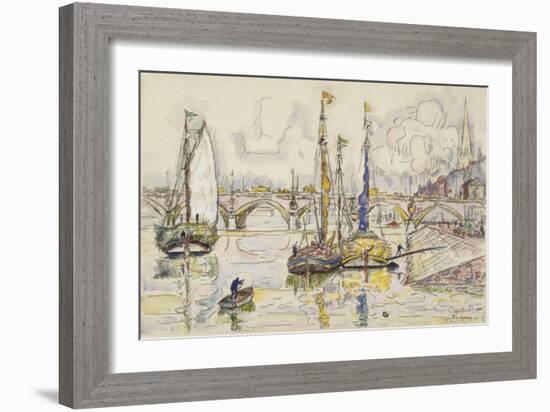 Le port de Bordeaux-Paul Signac-Framed Giclee Print