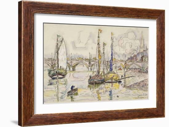 Le port de Bordeaux-Paul Signac-Framed Giclee Print