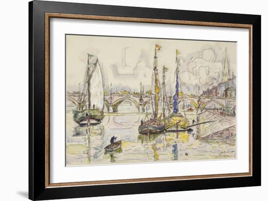 Le port de Bordeaux-Paul Signac-Framed Giclee Print