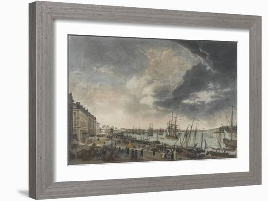 Le port de Bordeaux-Claude Joseph Vernet-Framed Giclee Print