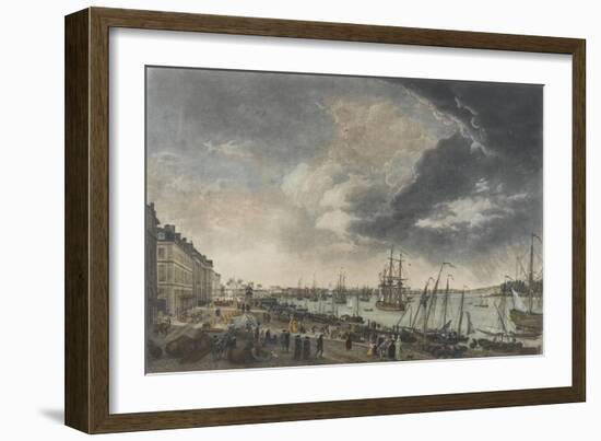 Le port de Bordeaux-Claude Joseph Vernet-Framed Giclee Print