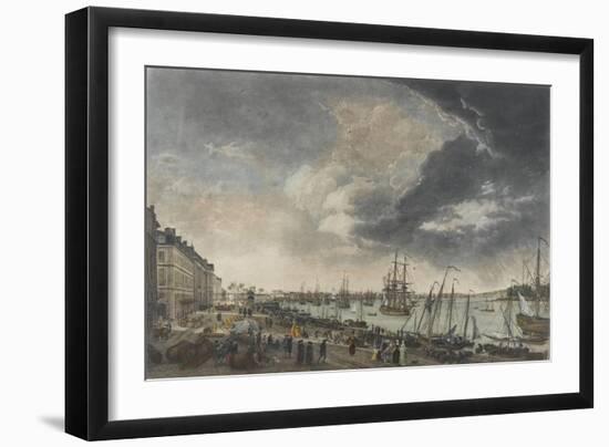 Le port de Bordeaux-Claude Joseph Vernet-Framed Giclee Print