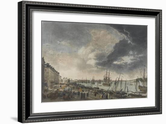 Le port de Bordeaux-Claude Joseph Vernet-Framed Giclee Print