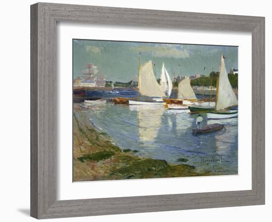 Le Port De L'Orient, 1890-Henry Moret-Framed Giclee Print