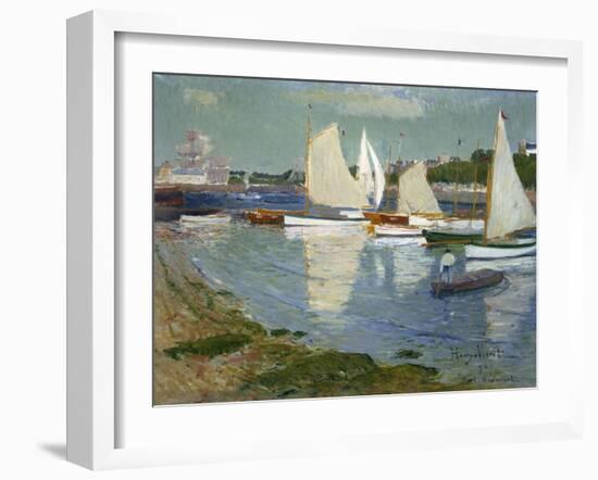 Le Port De L'Orient, 1890-Henry Moret-Framed Giclee Print