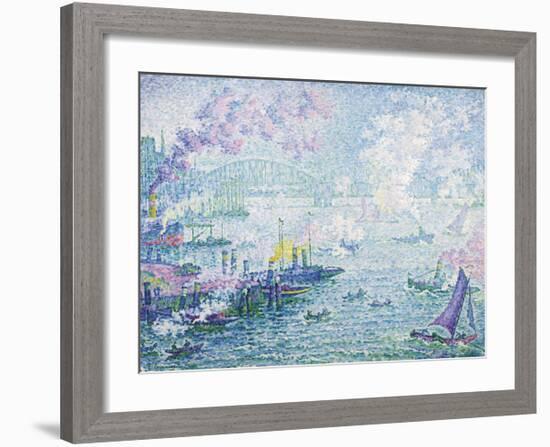 Le Port de Rotterdam, 1906-Paul Signac-Framed Premium Giclee Print