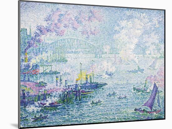 Le Port de Rotterdam, 1906-Paul Signac-Mounted Premium Giclee Print