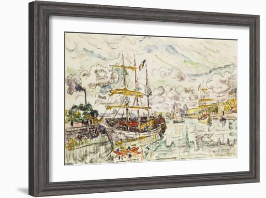 Le Port de Saint-Malo-Paul Signac-Framed Giclee Print