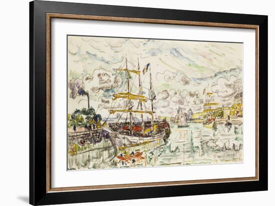 Le Port de Saint-Malo-Paul Signac-Framed Giclee Print