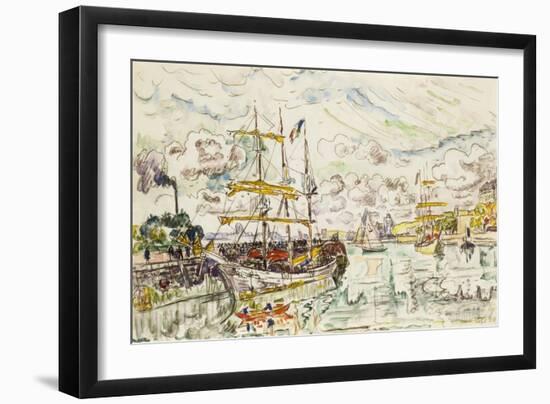 Le Port de Saint-Malo-Paul Signac-Framed Giclee Print