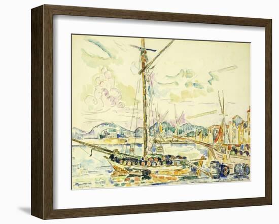 Le Port de Saint-Tropez-Paul Signac-Framed Giclee Print