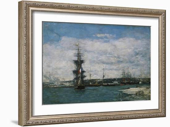 Le Port Du Havre, Circa 1864-1866-Eugène Boudin-Framed Giclee Print