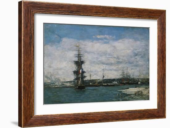 Le Port Du Havre, Circa 1864-1866-Eugène Boudin-Framed Giclee Print