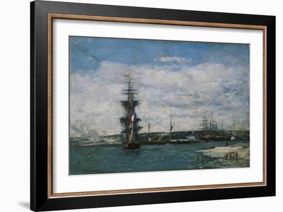 Le Port Du Havre, Circa 1864-1866-Eugène Boudin-Framed Giclee Print