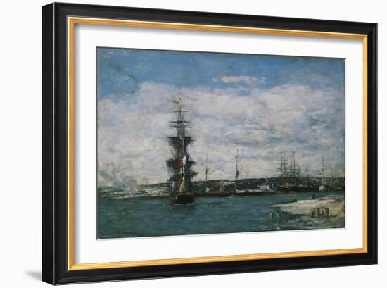 Le Port Du Havre, Circa 1864-1866-Eugène Boudin-Framed Giclee Print