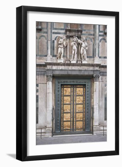 Le Porte Del Paradiso, East Side of Baptistery, by Lorenzo Ghiberti-Guido Cozzi-Framed Photographic Print