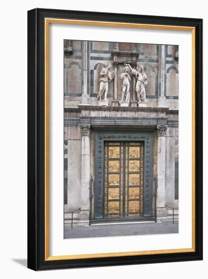 Le Porte Del Paradiso, East Side of Baptistery, by Lorenzo Ghiberti-Guido Cozzi-Framed Photographic Print