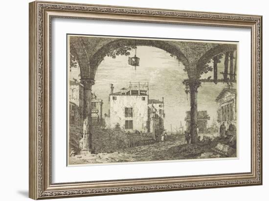 Le Portique a La Lanterne, C.1744-Canaletto-Framed Giclee Print