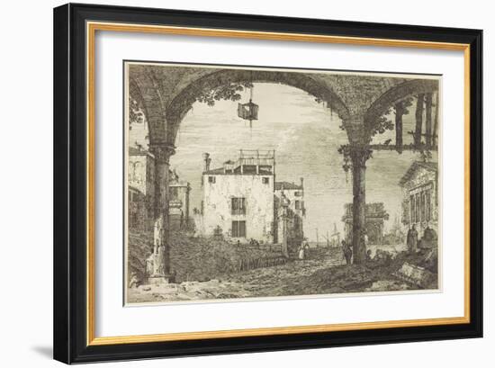 Le Portique a La Lanterne, C.1744-Canaletto-Framed Giclee Print