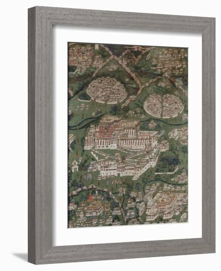 Le Potala entouré des grands temples et monastères gelupta-null-Framed Giclee Print