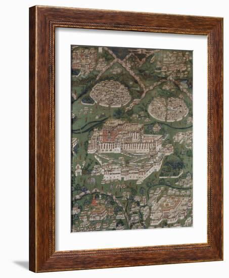 Le Potala entouré des grands temples et monastères gelupta-null-Framed Giclee Print