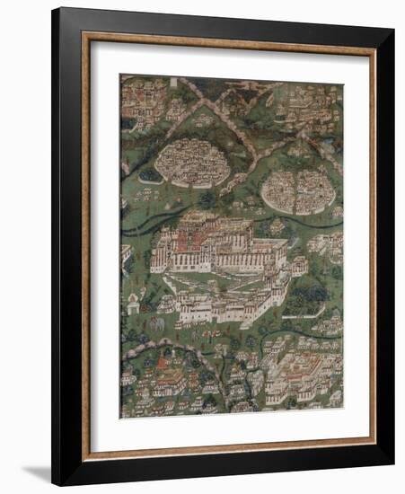 Le Potala entouré des grands temples et monastères gelupta-null-Framed Giclee Print