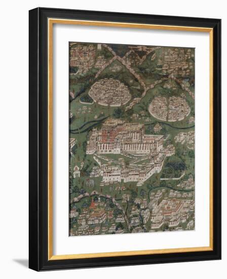 Le Potala entouré des grands temples et monastères gelupta-null-Framed Giclee Print