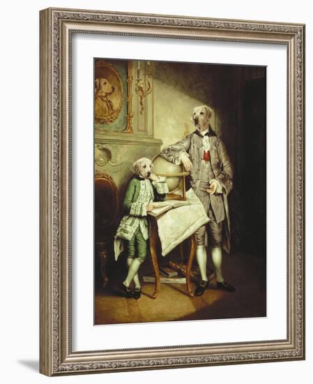 Le Precepteur et Son Eleve-Thierry Poncelet-Framed Premium Giclee Print