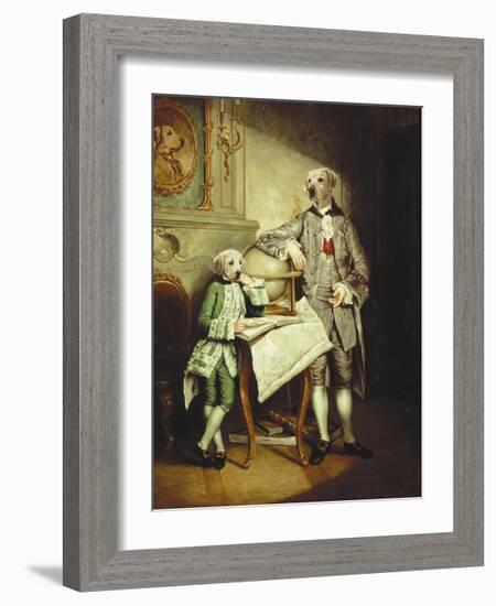 Le Precepteur et Son Eleve-Thierry Poncelet-Framed Premium Giclee Print