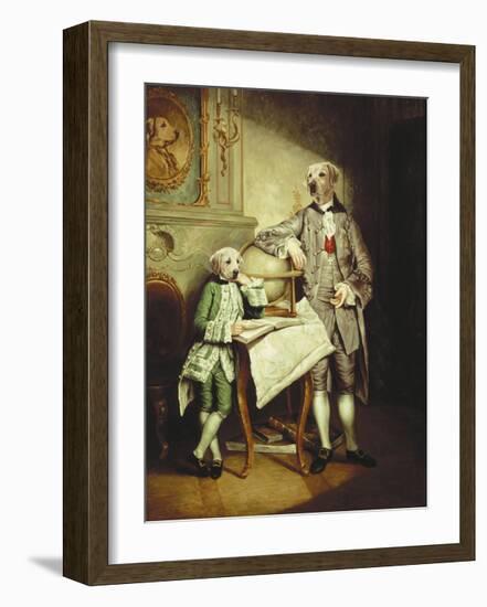 Le Precepteur et Son Eleve-Thierry Poncelet-Framed Premium Giclee Print