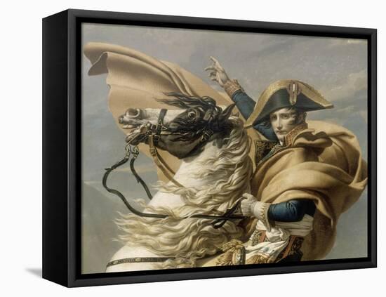 Le Premier Consul franchissant les Alpes au col du Grand Saint-Bernard-Jacques-Louis David-Framed Premier Image Canvas