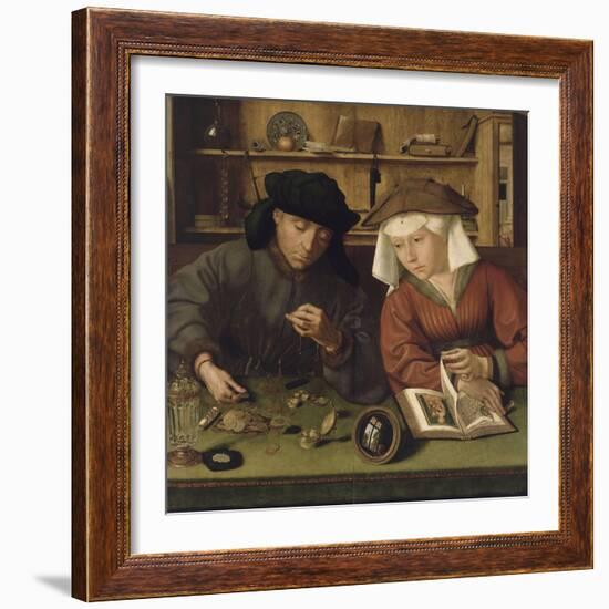 Le prêteur et sa femme-Quentin Metsys-Framed Giclee Print