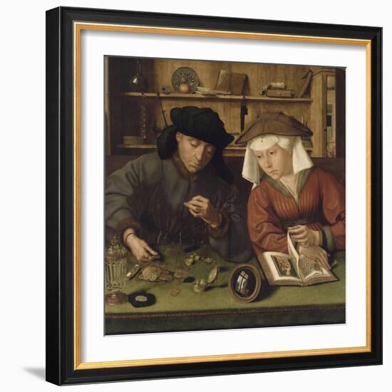 Le prêteur et sa femme-Quentin Metsys-Framed Giclee Print