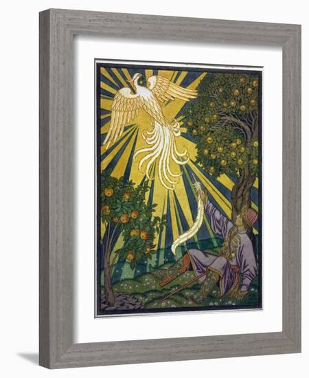 Le Prince Attrape Une Plume De L'oiseau De Feu. Illustration Pour Le Conte  Ivan Tsarevitch, L'oise-Ivan Bilibin-Framed Giclee Print