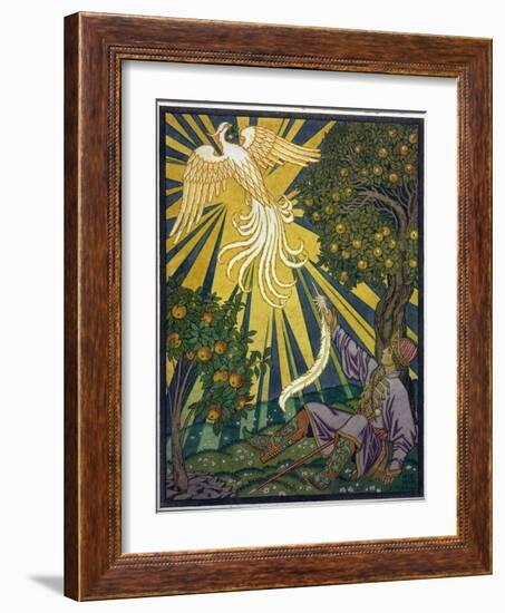 Le Prince Attrape Une Plume De L'oiseau De Feu. Illustration Pour Le Conte  Ivan Tsarevitch, L'oise-Ivan Bilibin-Framed Giclee Print