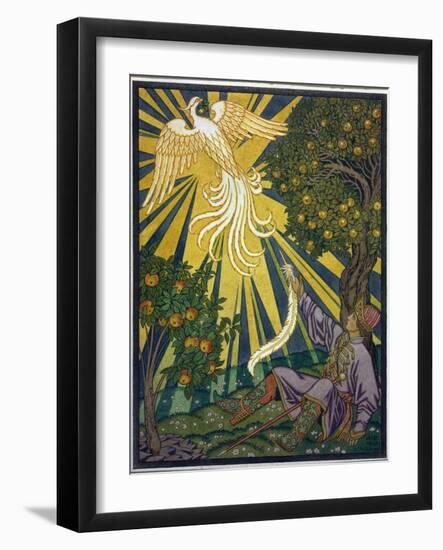 Le Prince Attrape Une Plume De L'oiseau De Feu. Illustration Pour Le Conte  Ivan Tsarevitch, L'oise-Ivan Bilibin-Framed Giclee Print