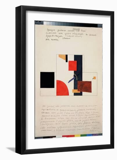 Le Principe De La Peinture Murale (The Principle of the Mural Painting). Oeuvre De Kasimir Severino-Kazimir Severinovich Malevich-Framed Giclee Print